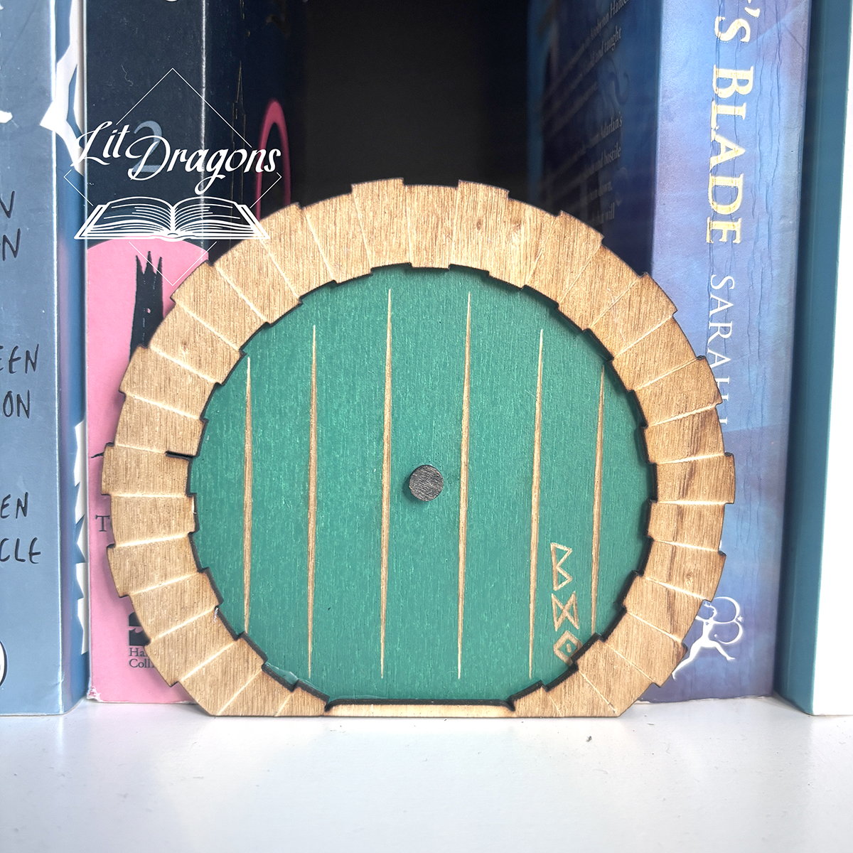 Hobbit Door Bookmark box, Booknook door with Bookmark box