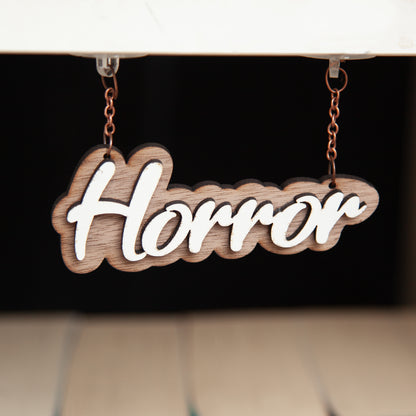 Horror Book Genre Organiser - Bookshelf Hanger Charm