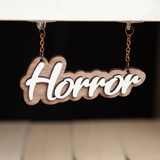 Horror Book Genre Organiser - Bookshelf Hanger Charm