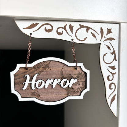 Horror Shelf Sign - Shelf Hanger