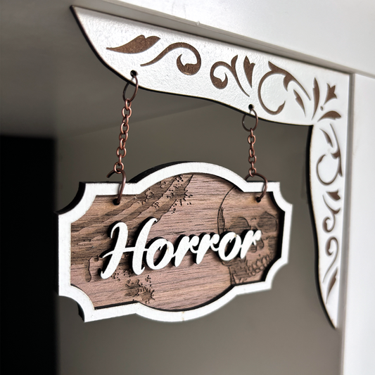 Horror Shelf Sign - Shelf Hanger