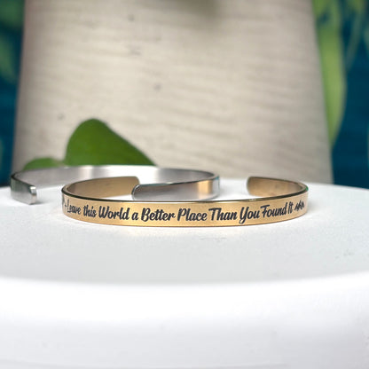 Licensed Leave This world a better place than you found it, ACOTAR Bangle - Officially Licensed Bracelet
