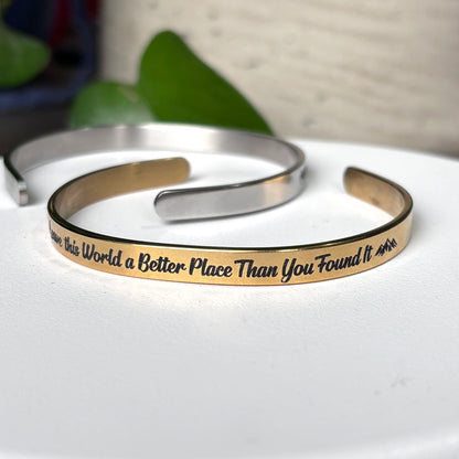 Licensed Leave This world a better place than you found it, ACOTAR Bangle - Officially Licensed Bracelet