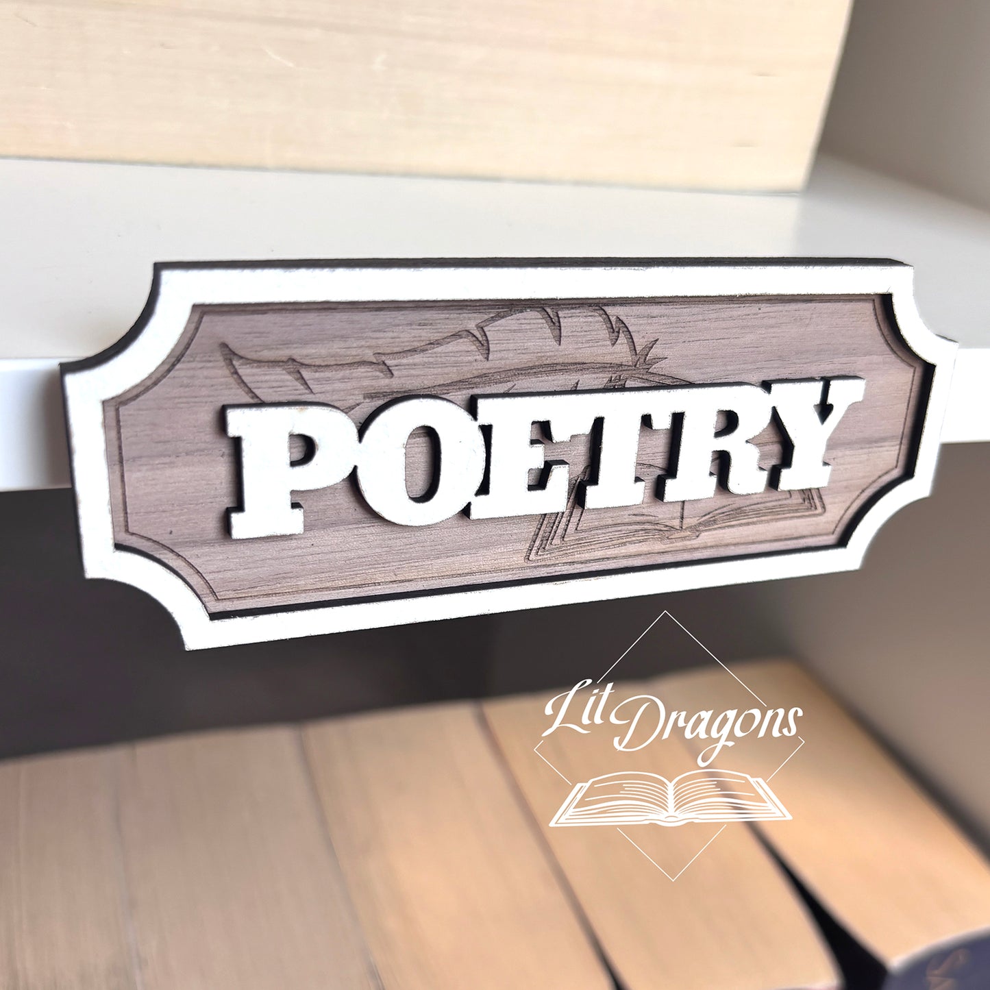 Poetry Shelf Sign - Floating Shelf Decor