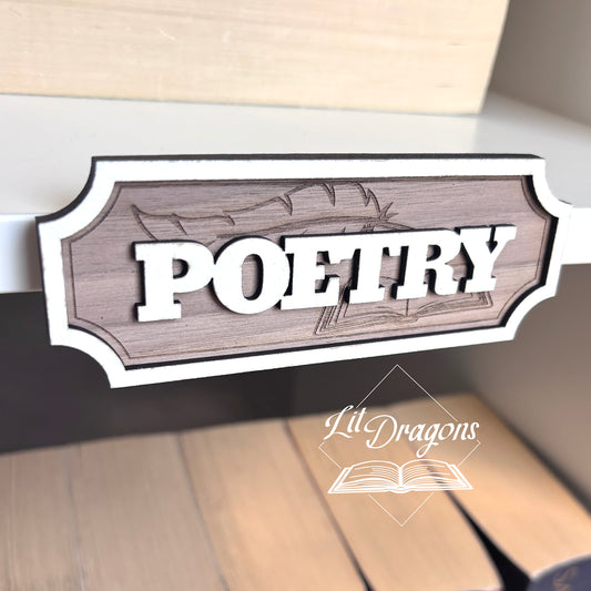 Poetry Shelf Sign - Floating Shelf Decor