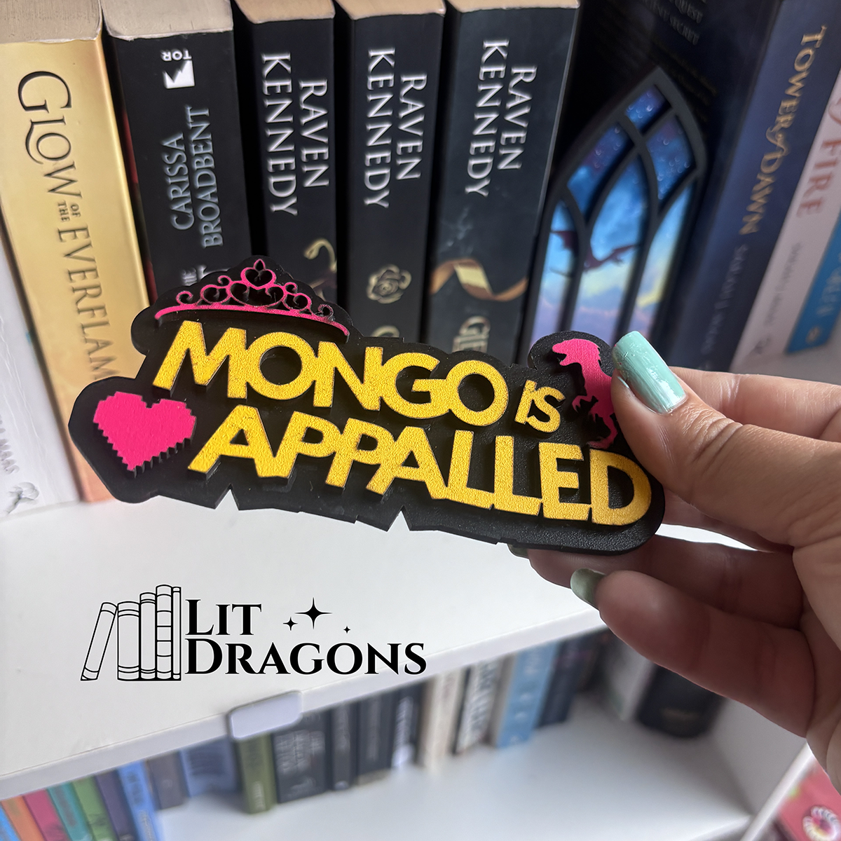 'Mongo Is Appalled' Dungeon Crawler Carl Magnetic Shelf Sign