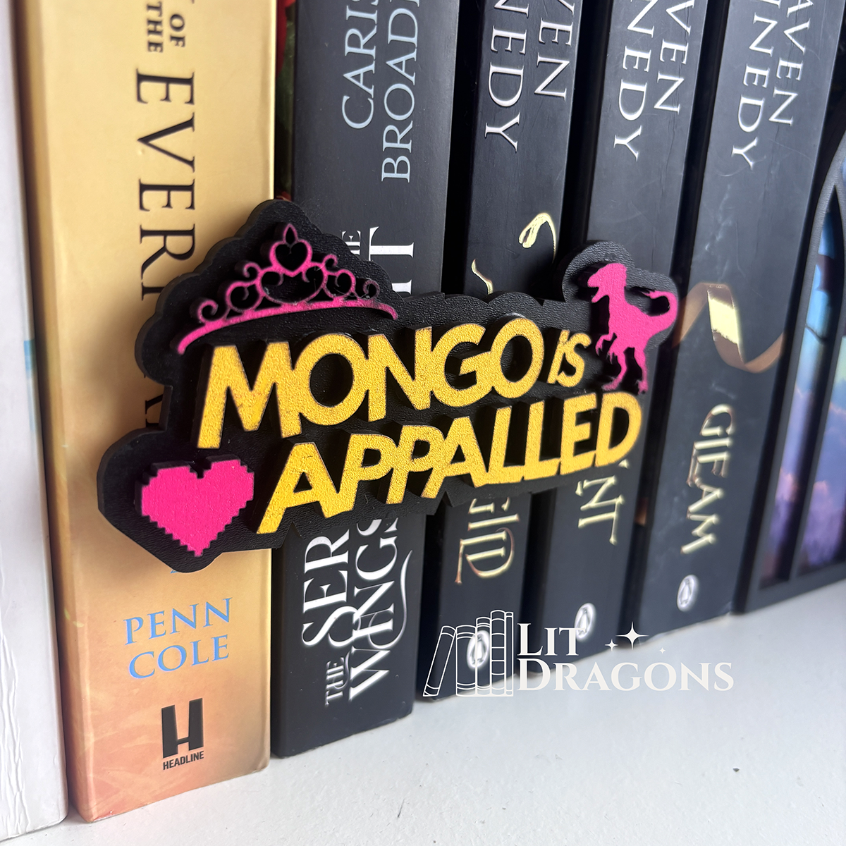 'Mongo Is Appalled' Dungeon Crawler Carl Magnetic Shelf Sign