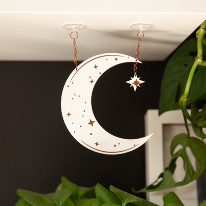 Crescent Moon Hanging Bookshelf Charm