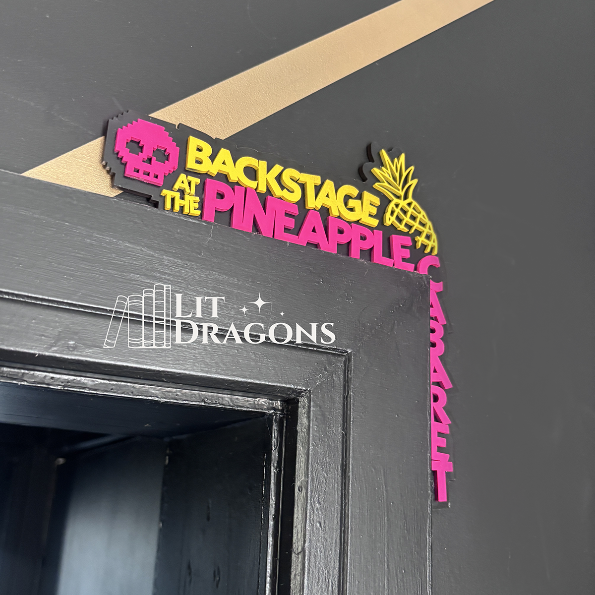 Backstage at the Pineapple Cabaret, Dungeon Crawler Carl Wooden Door Topper