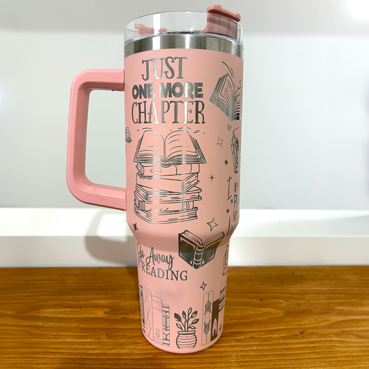 40oz Bookish Tumbler, Reader Engraved Water Bottle