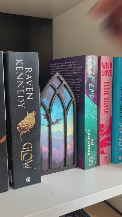 Fantasy Dragon Window Booknook Decor