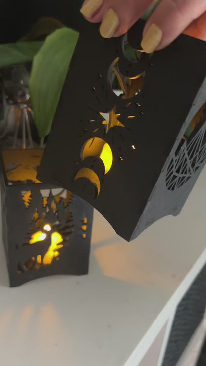 ACOTAR book lantern, LED wooden book candle