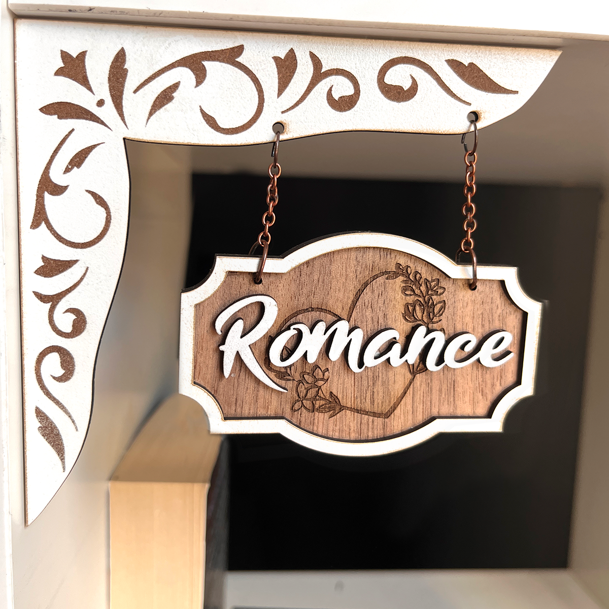 Romance Shelf Sign - Shelf Hanger