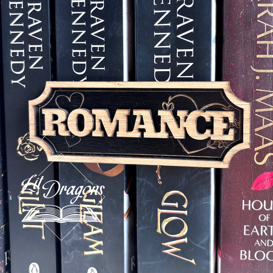 Romance Shelf Sign - Floating Library Signs