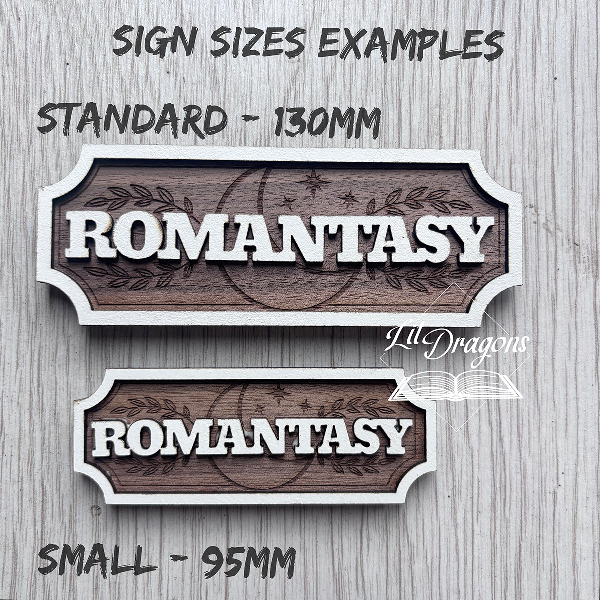 Fiction / Non-Fiction Sign - Floating Library Decor