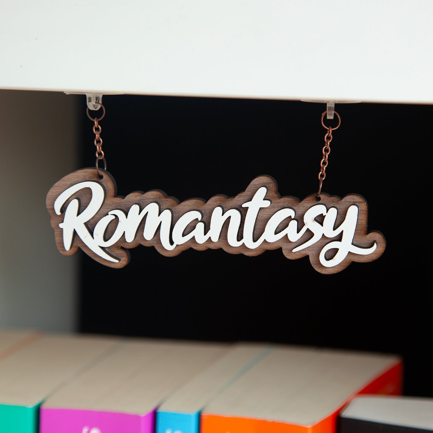 Romantasy Wooden Hanger - Genre Hanger Charms