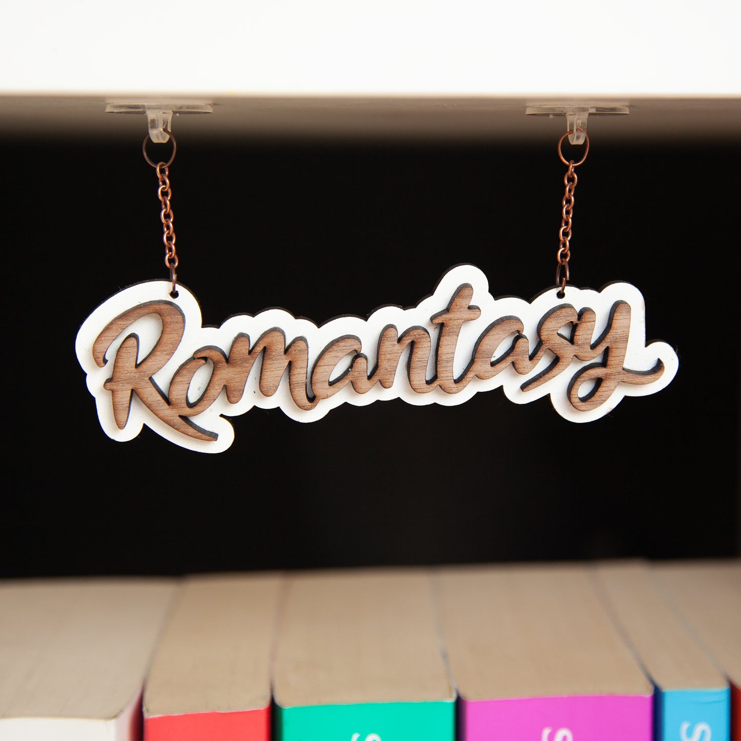 Romantasy Wooden Hanger - Genre Hanger Charms