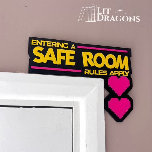 Dungeon Crawler Carl Door Topper, Safe Room Wooden Door Sign