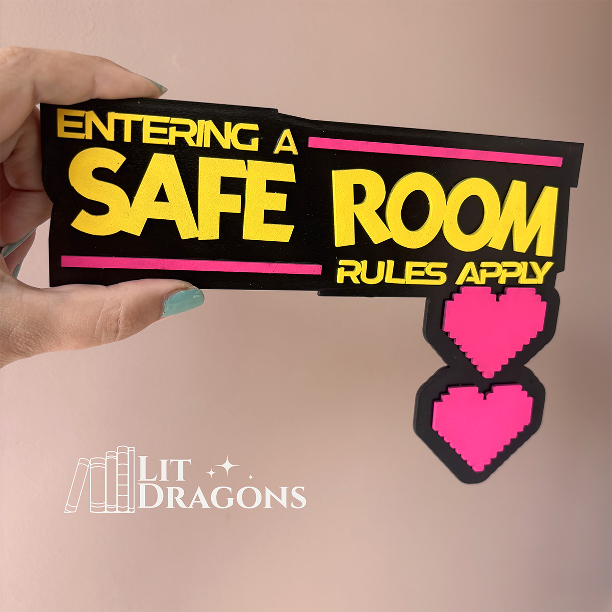 Dungeon Crawler Carl Door Topper, Safe Room Wooden Door Sign