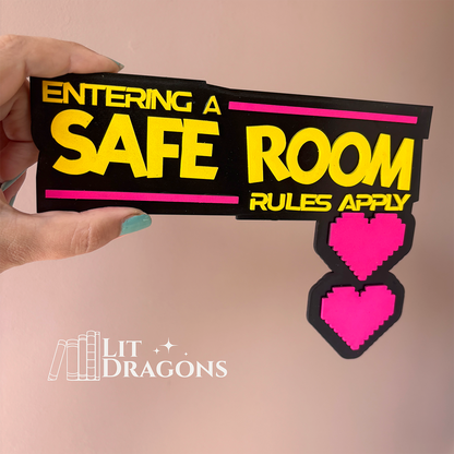 Dungeon Crawler Carl Door Topper, Safe Room Wooden Door Sign