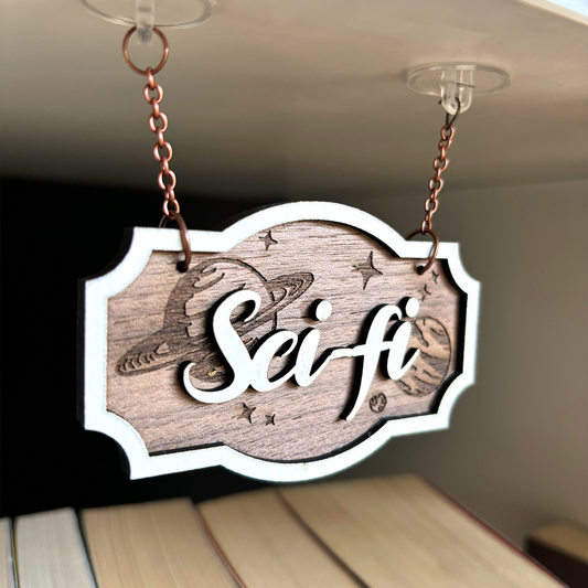 Sci-Fi Shelf Sign - Science Fiction Shelf Hanger