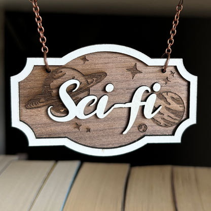 Sci-Fi Shelf Sign - Science Fiction Shelf Hanger