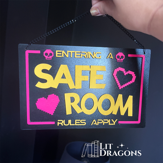 Dungeon Crawler Carl Door Sign, Safe Room Hanging Wall Art