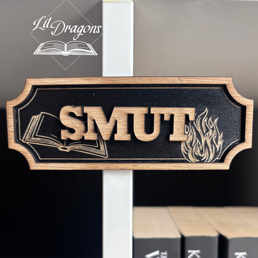 Smut Shelf Sign - Floating Bookshelf Sign